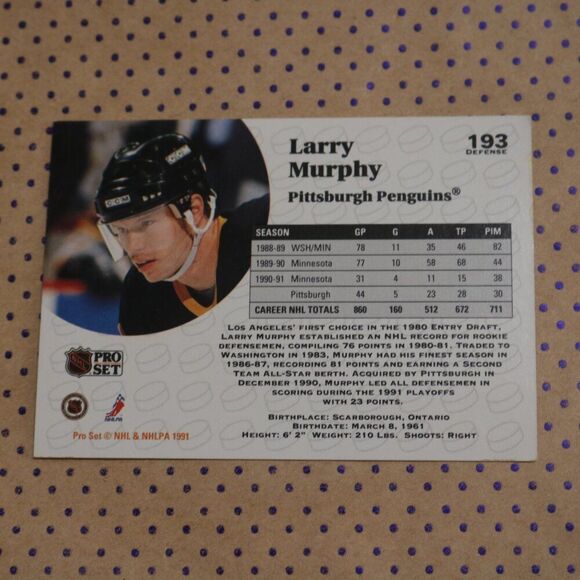 Larry Murphy #193 Hockey Card - Picture 2 of 2